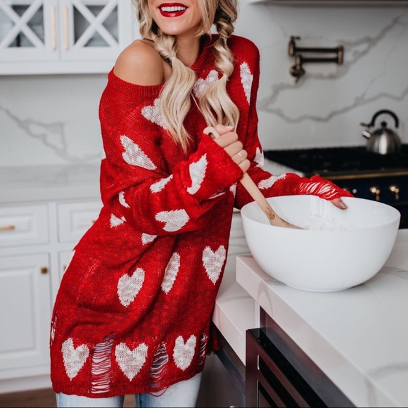 1 LEFT‼️ Tear’n up my ♥️ Distressed Sweater - Picture 3 of 8